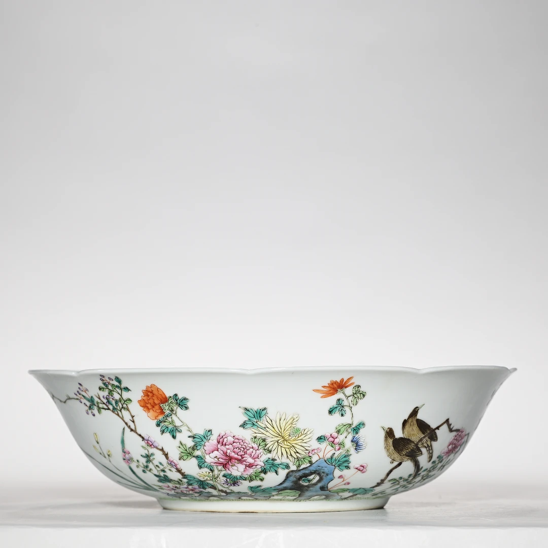 【预展专用】ZX逸致—7927民国·粉彩花鸟纹花口大碗