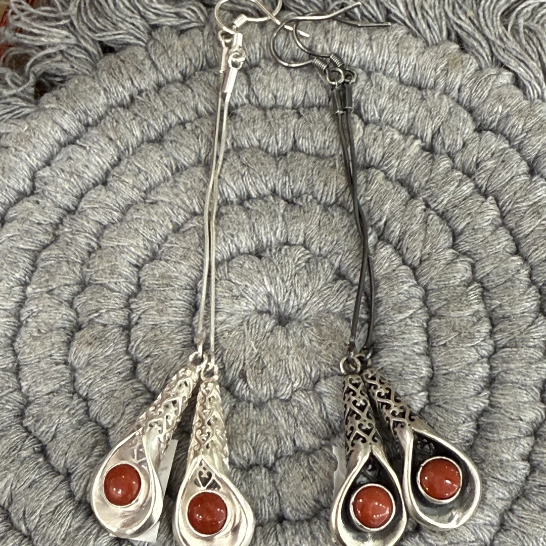 925银银制品 蒙古元素真旭日耳坠百搭古典