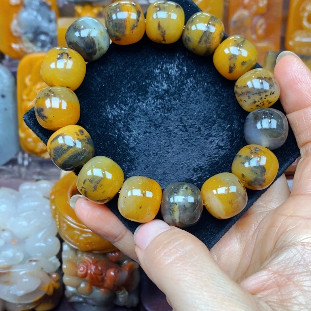 未镶嵌石英质玉（黄龙玉）吊坠(不含链)