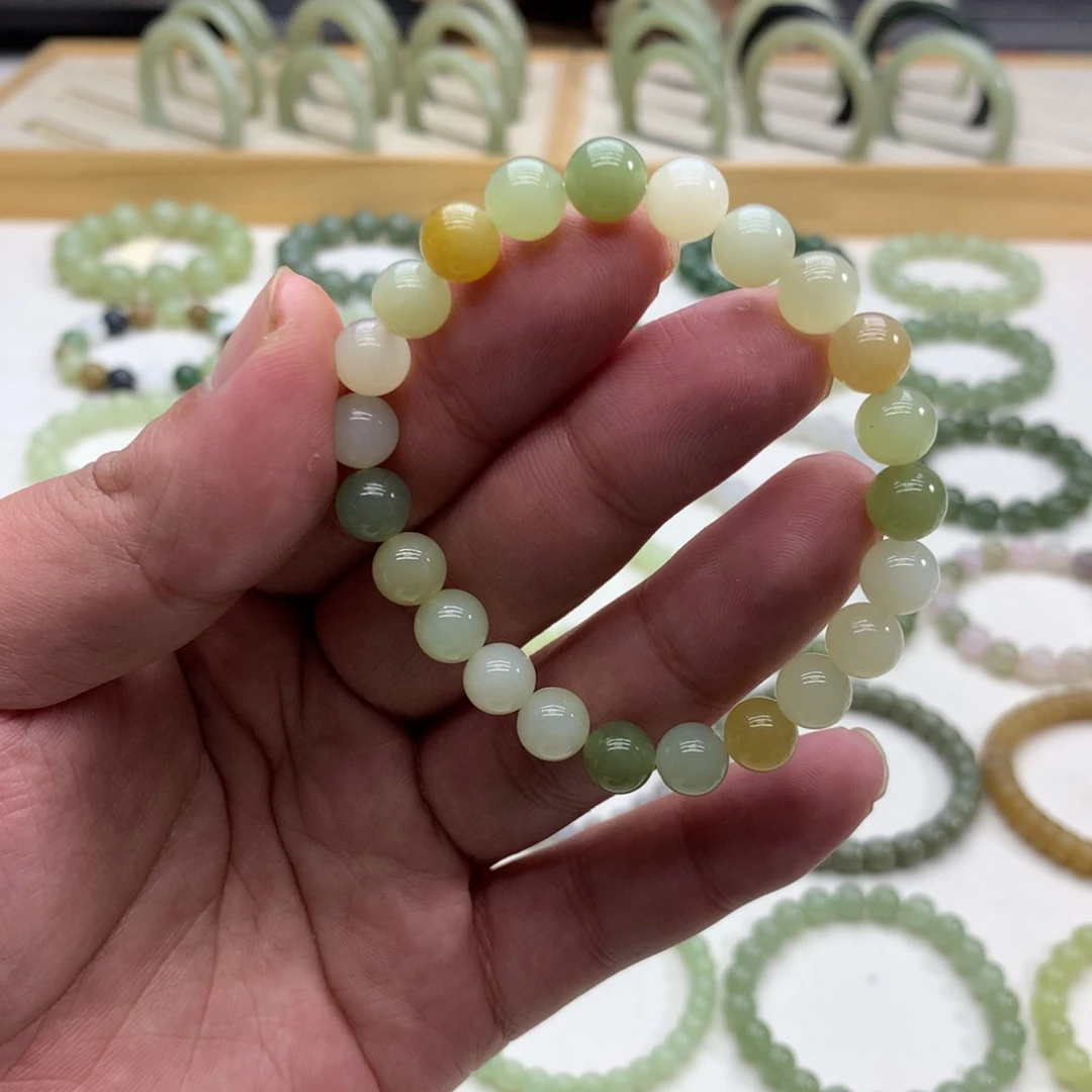 和田玉手串（多宝8）未镶嵌