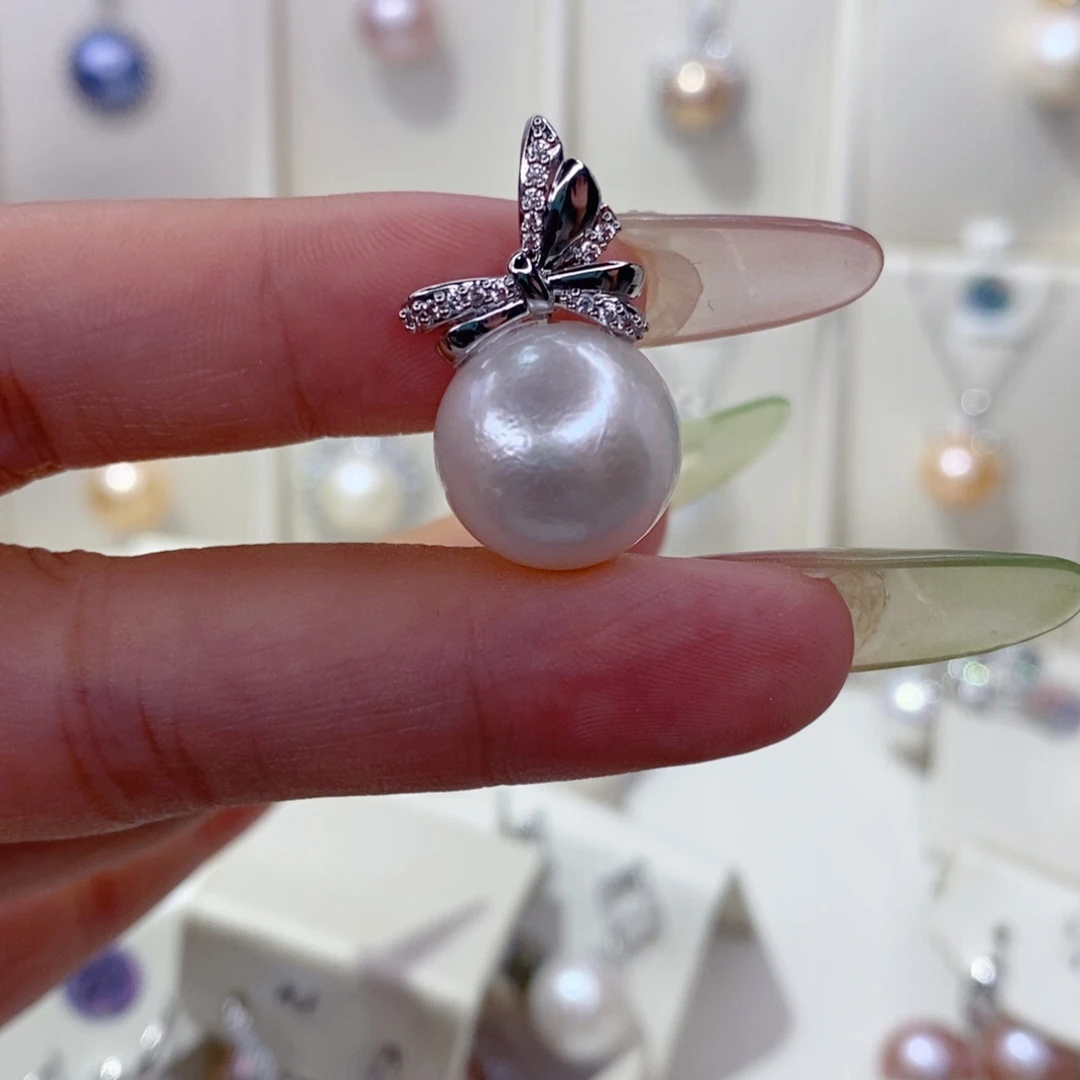 淡水珍珠未镶嵌吊坠(赠链)14➕