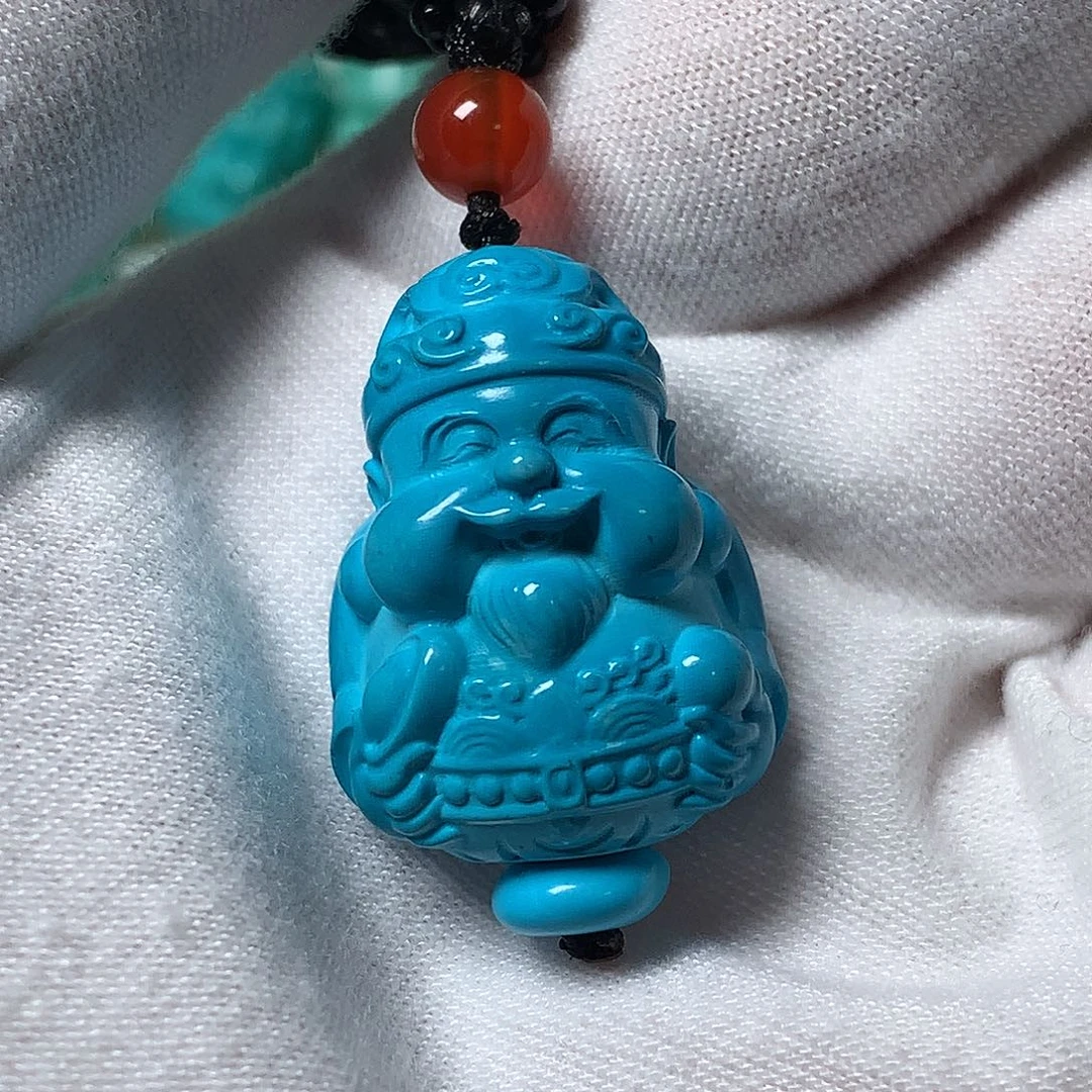 大财神吊坠蓝色系