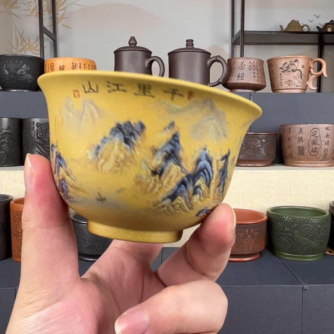 紫砂茶杯紫砂主人杯手工制作2