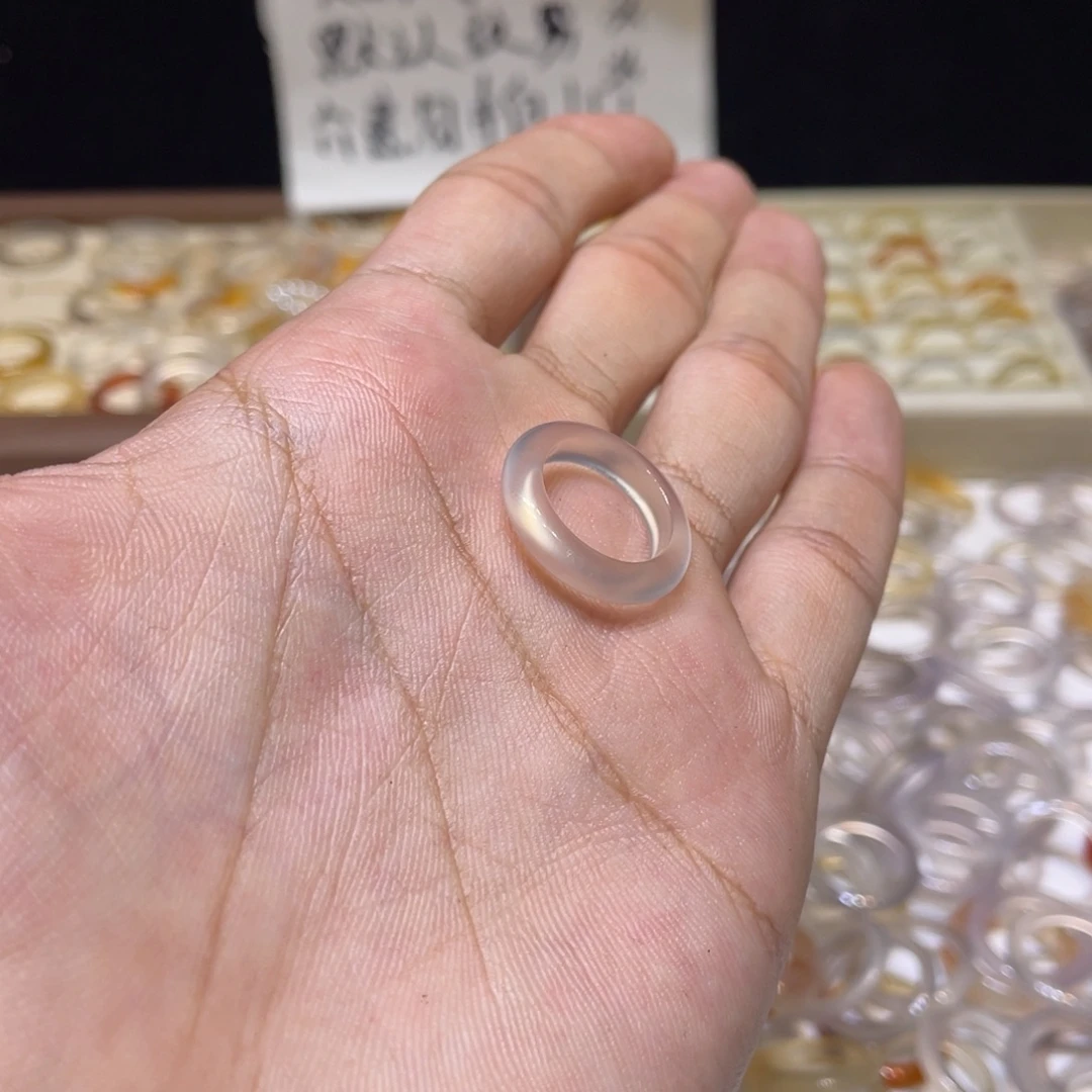 玛瑙/玉髓未镶嵌戒指14号港6