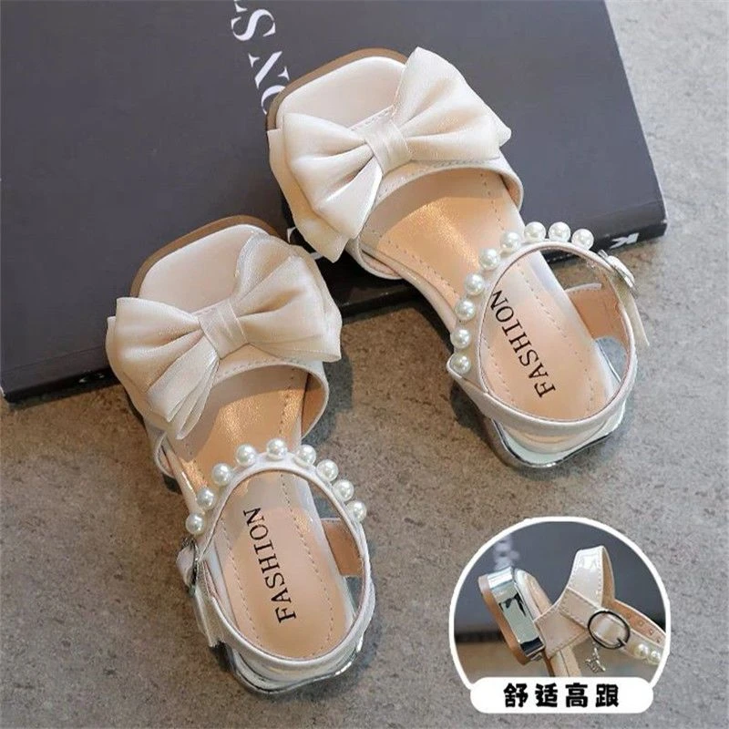 女童凉鞋软底防滑舒适公主风洋气2025新款网红小女孩儿童鞋子女夏