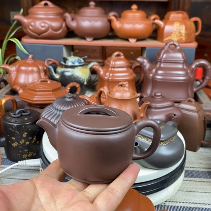 茶壶紫砂汉瓦150-200-230CC原矿老紫泥特价
