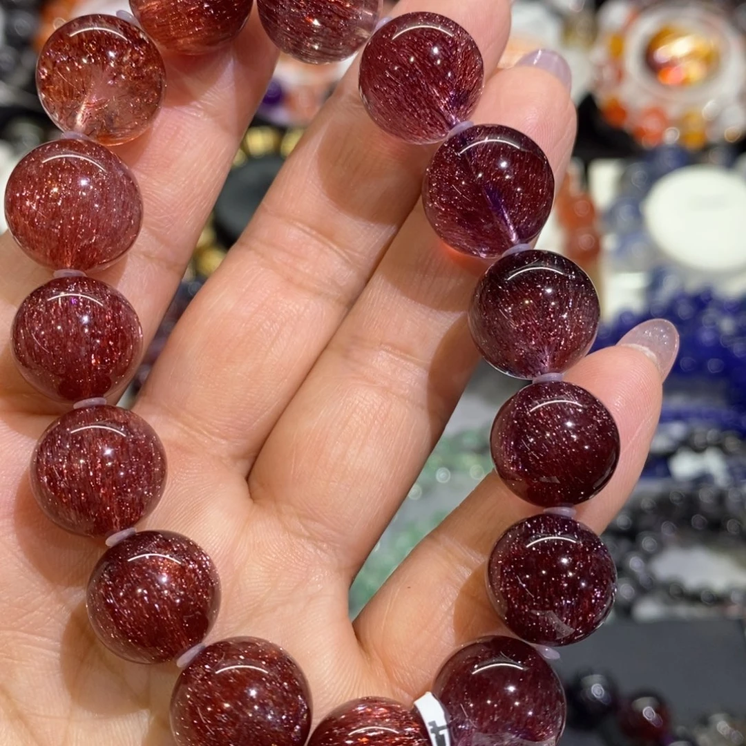 手链未镶嵌水晶金沙红14