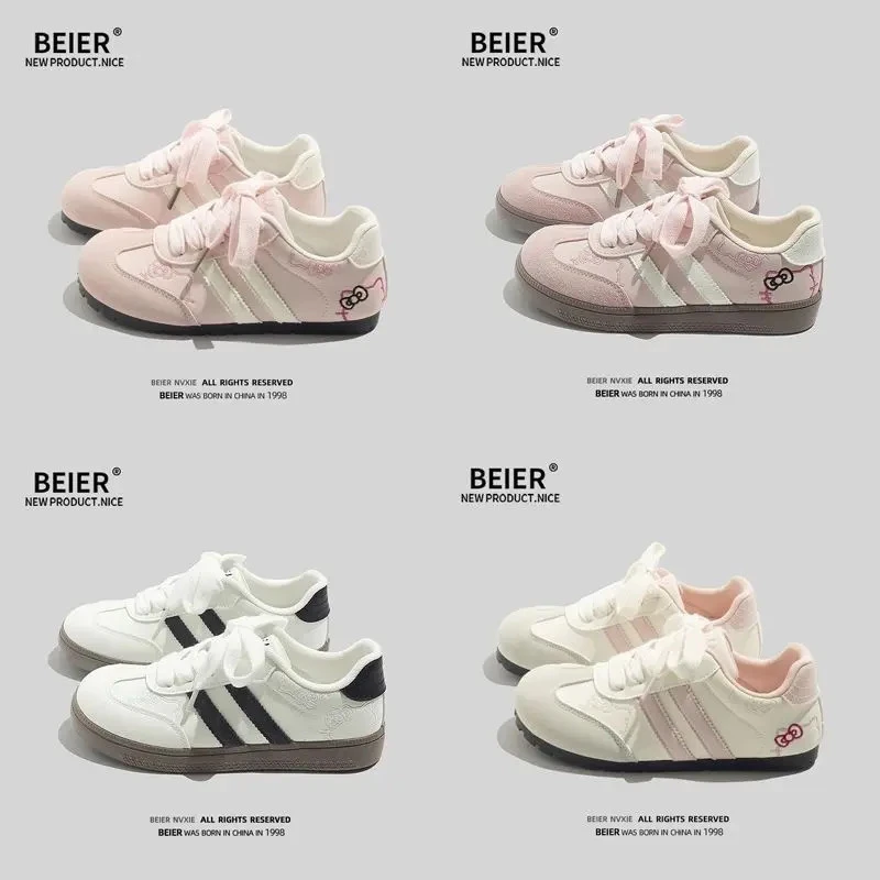 新百伦NEW BOLUNE新款德训鞋百搭低帮大头小白鞋2025秋季新款平底