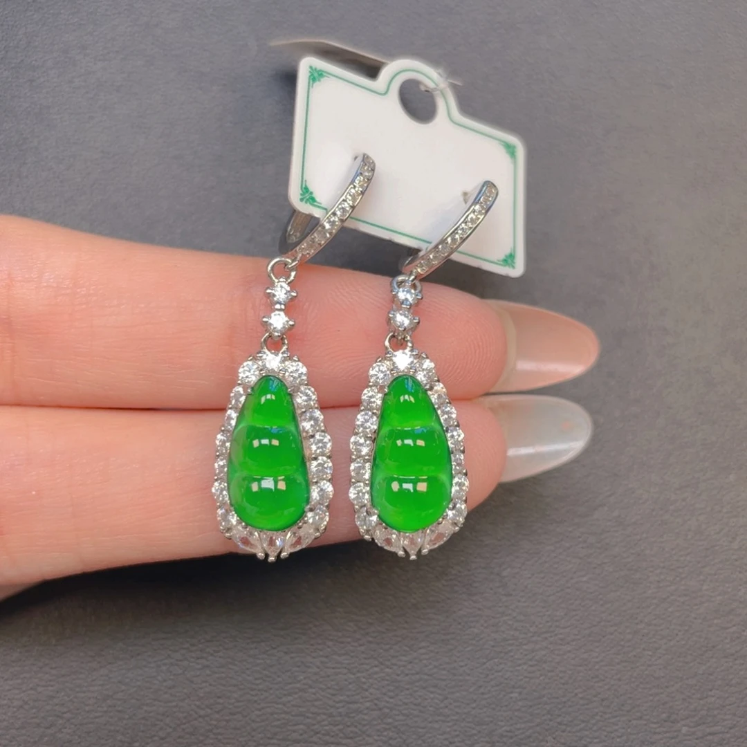 【闪购商品】吊坠(不含链)银S925镶嵌翡翠