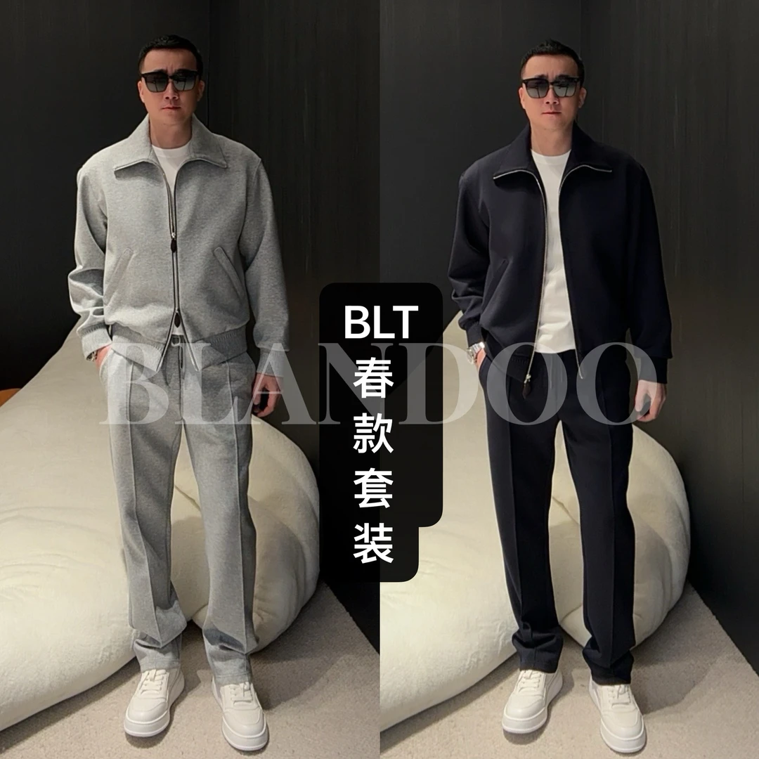 BLANDOO “25春夏新款” 男士简约百搭设计感休闲套装8BD846
