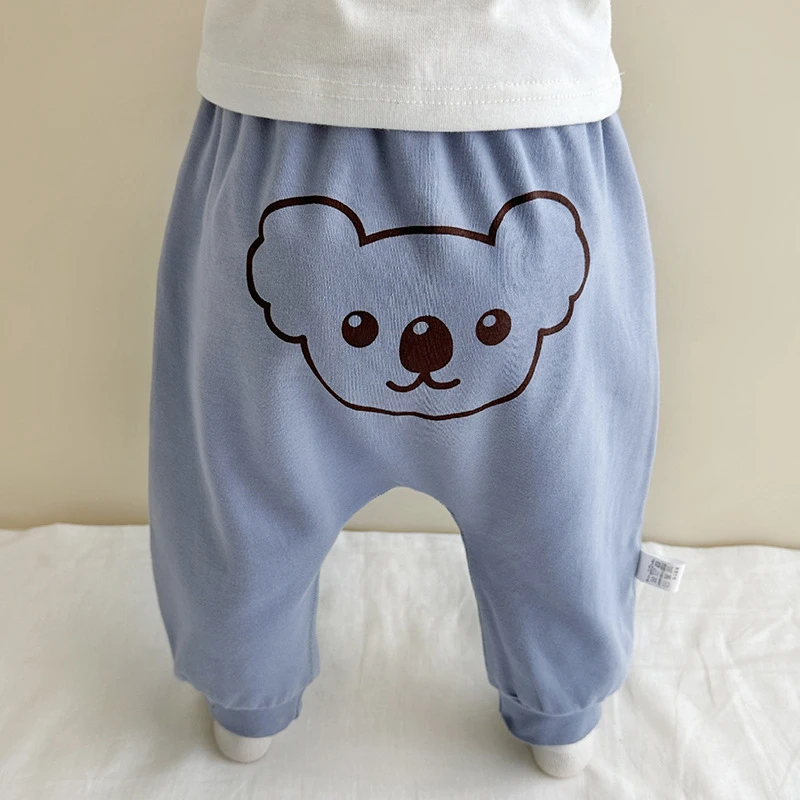 婴儿大屁屁裤子男女童春秋季卡通长裤初秋宝宝宽松哈伦裤外穿pp