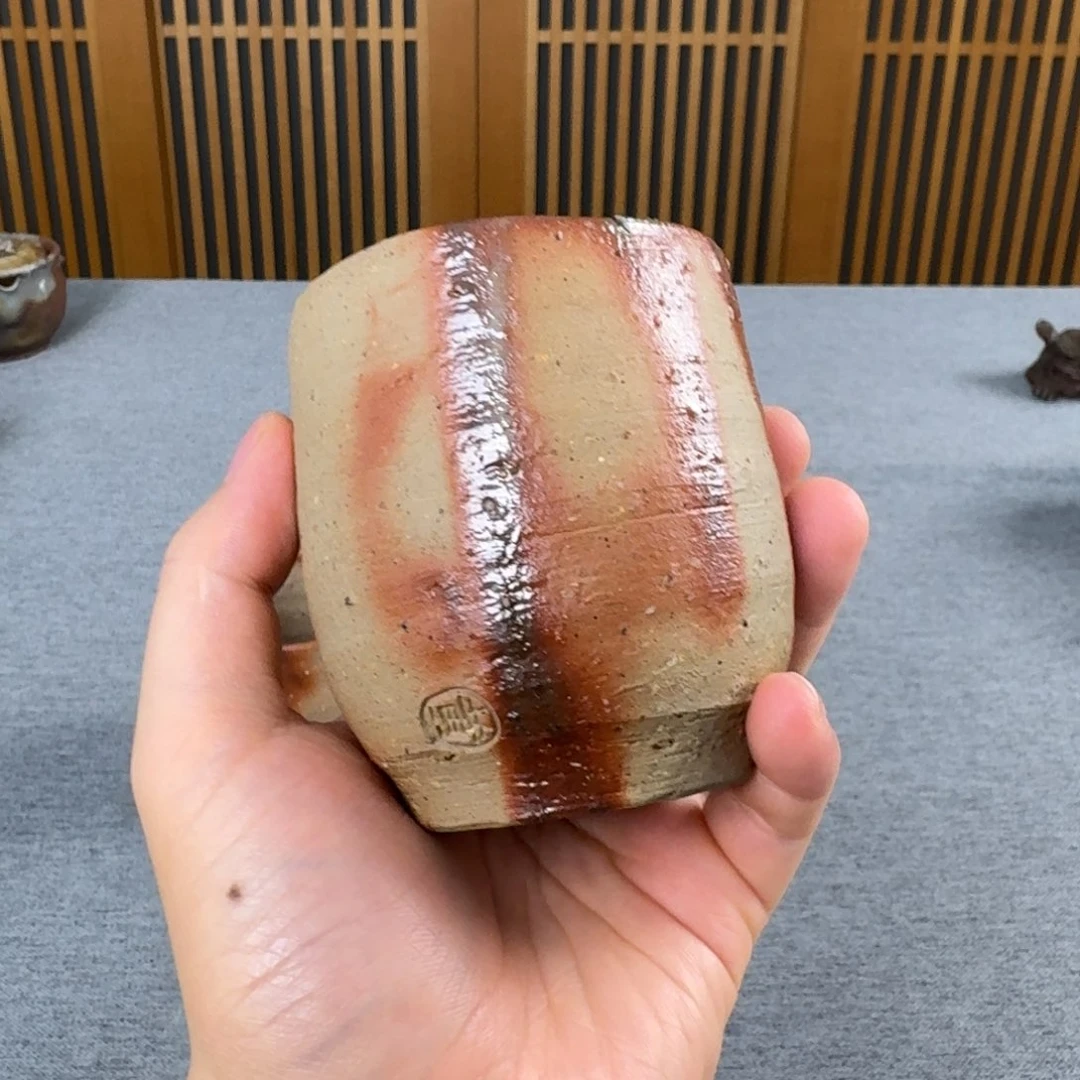 铃木黄弌 备前烧汤吞