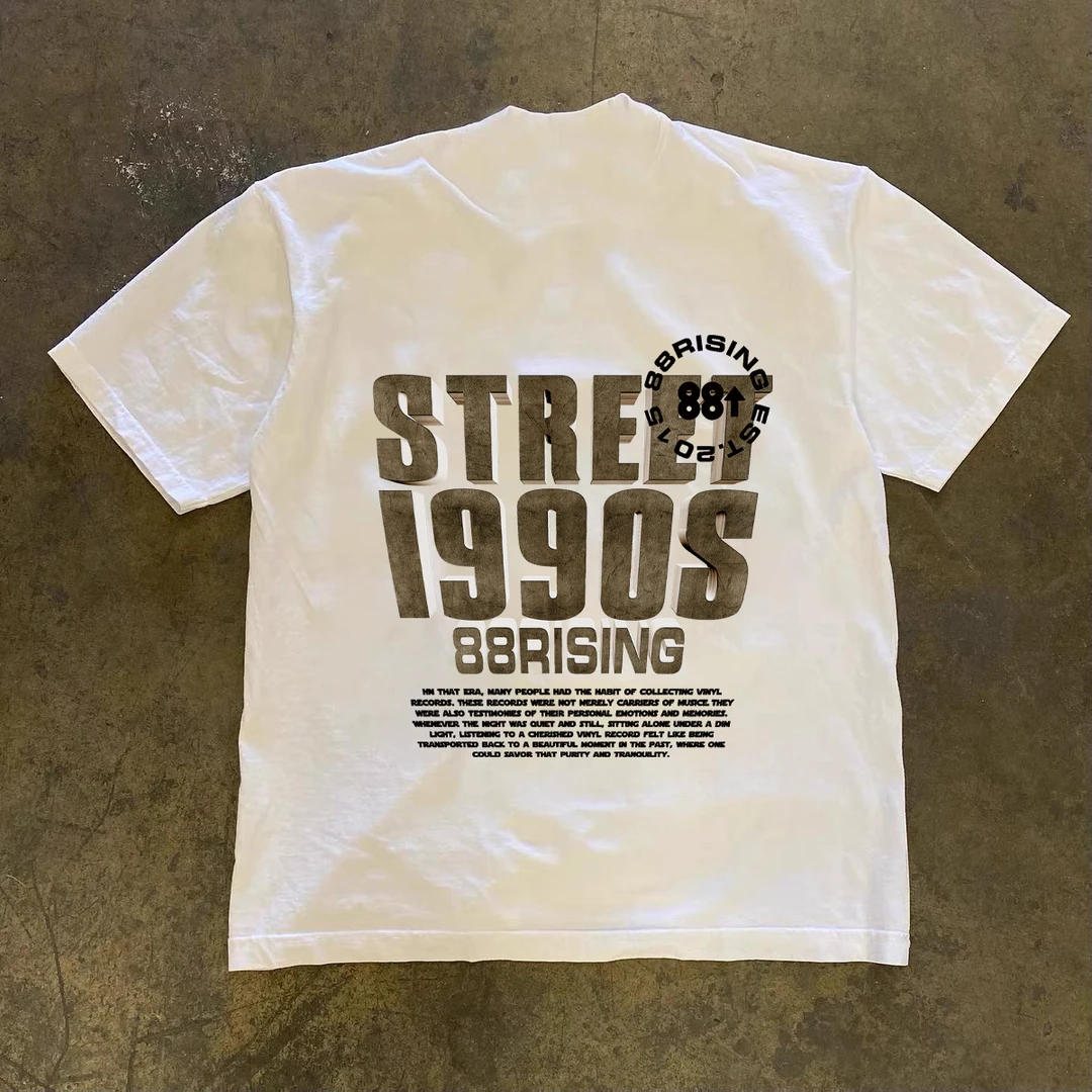 ins潮流百搭2025新款重磅230g纯棉短袖t恤男款潮牌夏季宽松体恤衫