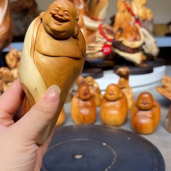 柏木太行崖柏弥勒佛