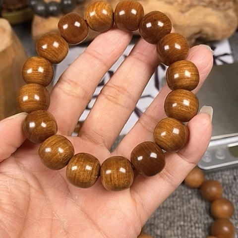 檀香木手串/手链用****5老山檀香黑肉横纹13/14沉水