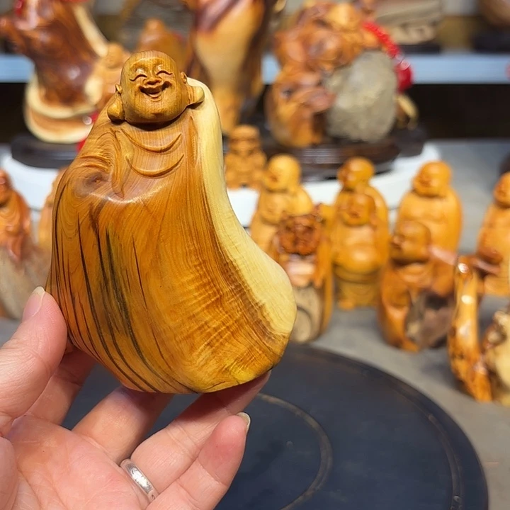 柏木太行崖柏弥勒佛