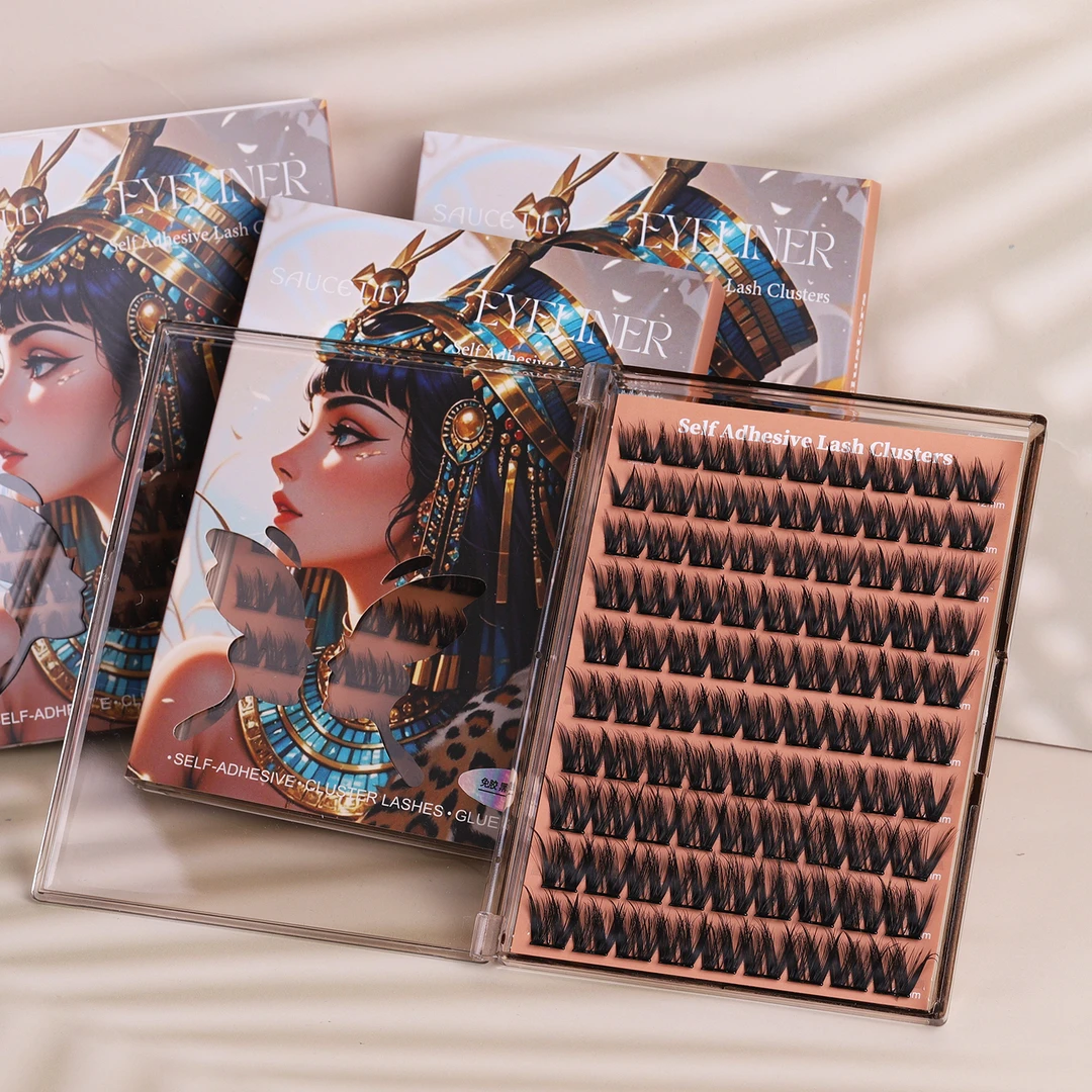 免胶双V浓密黑夜女王欧美风假新手学生纤长时尚翘不晕染睫毛睫毛