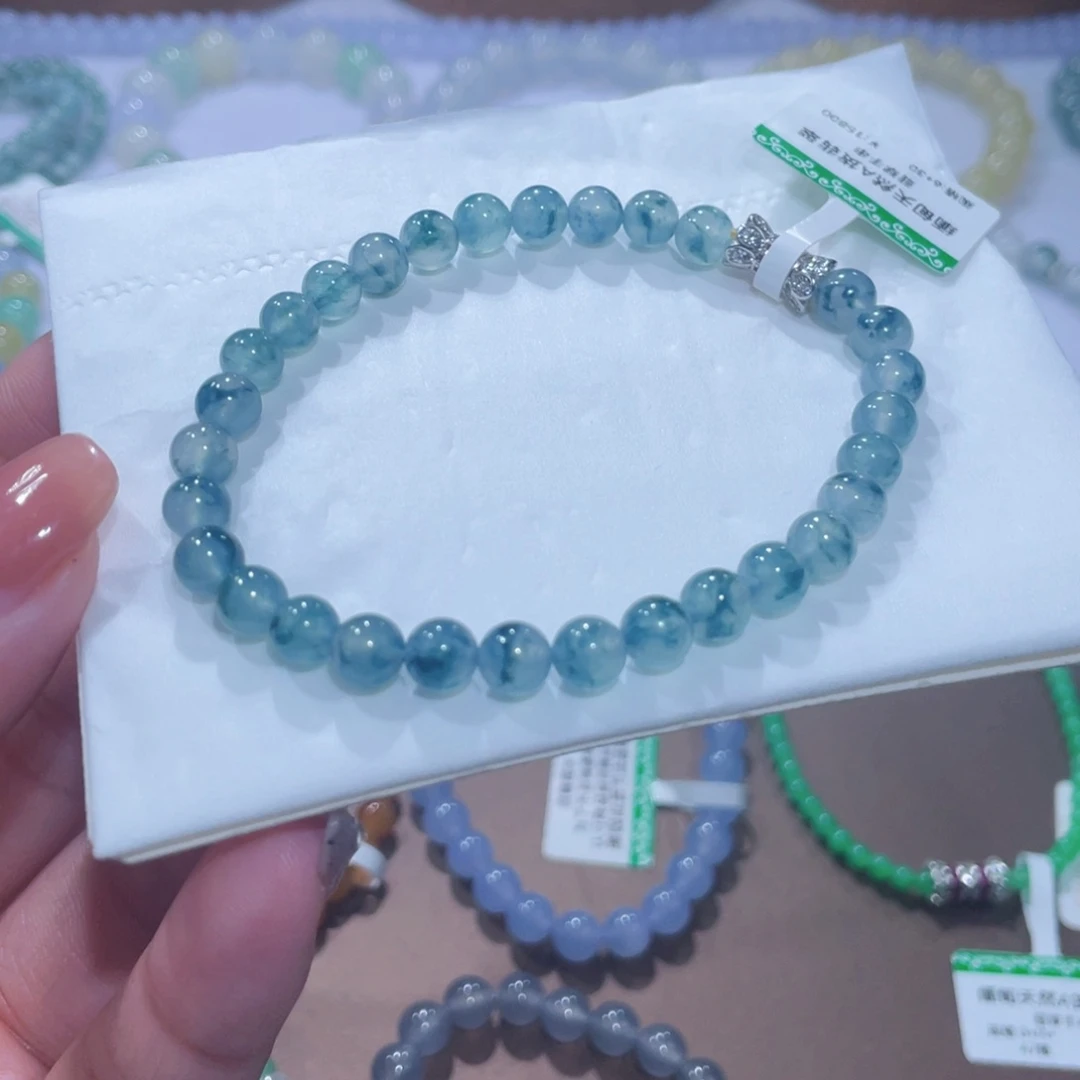 未镶嵌手链翡翠上新梦幻星空蓝卡6