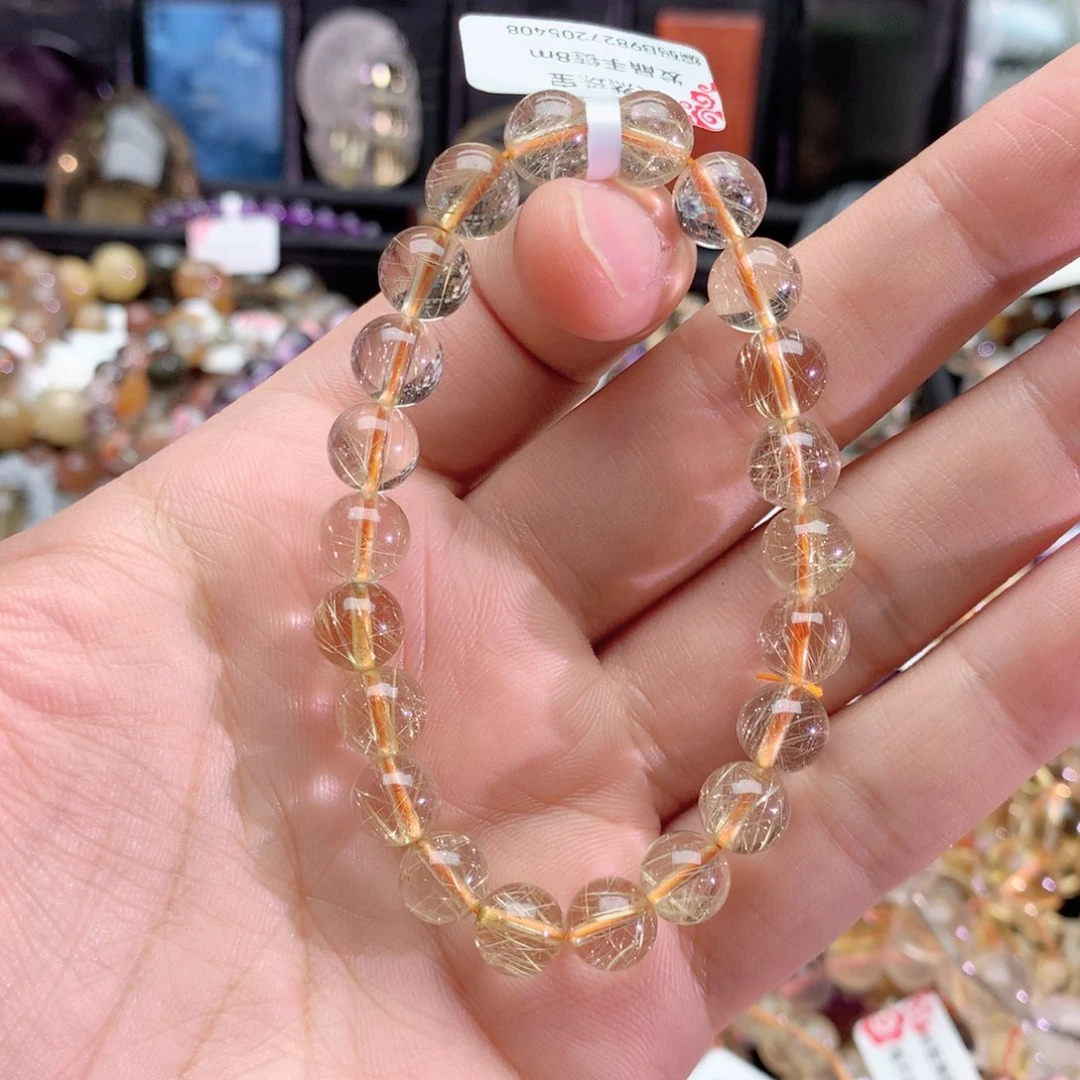 水晶手链未镶嵌是***呀发晶手链8+