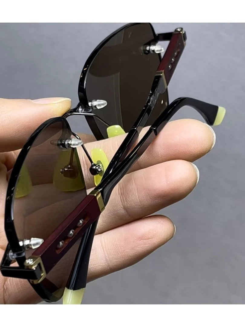 水晶眼镜男高档时尚石头镜中老年养眼护目防疲劳东海水晶太阳镜