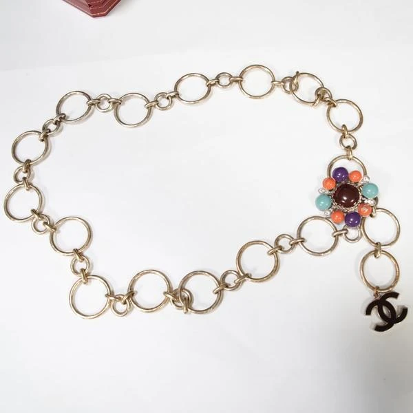 95新 Chanel/香奈儿 Chanel 07年珐琅花朵项链腰链两用