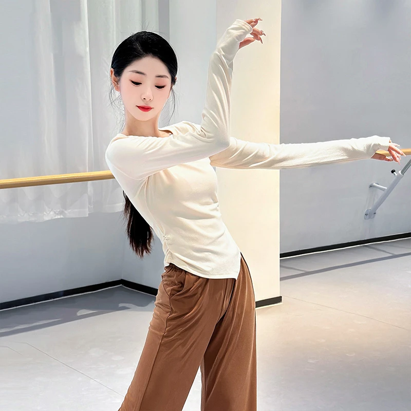 古典舞上衣长袖女2025古典舞成人舞蹈练功服中国舞形体训练服装