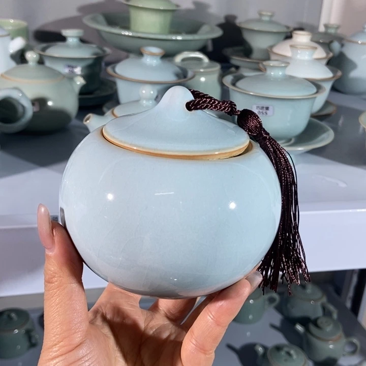 瓷片微瑕茶叶罐88888