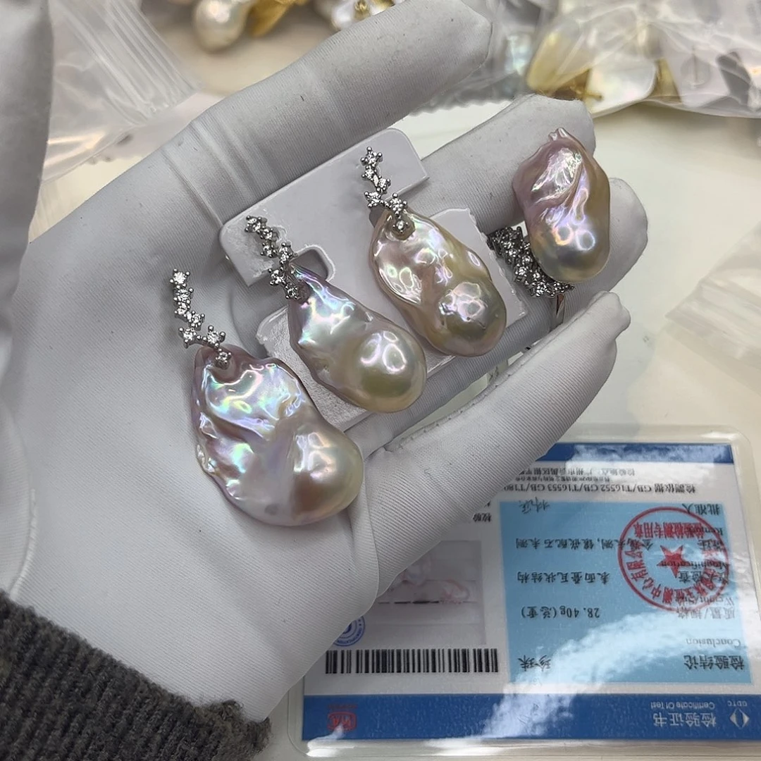 耳饰淡水珍珠合金