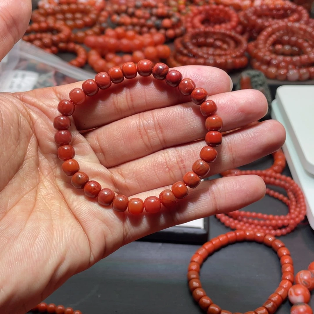 南红玛瑙手链未镶嵌