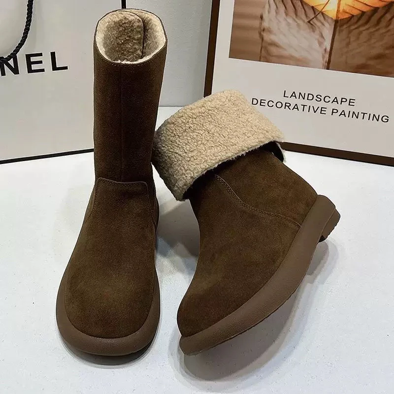 羊羔绒机车两穿短靴303088