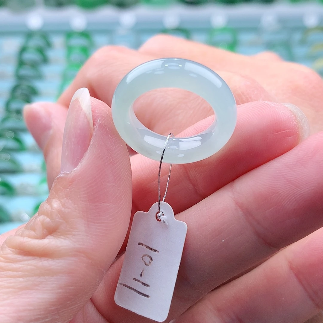 翡翠戒指未镶嵌A货缅甸翡翠