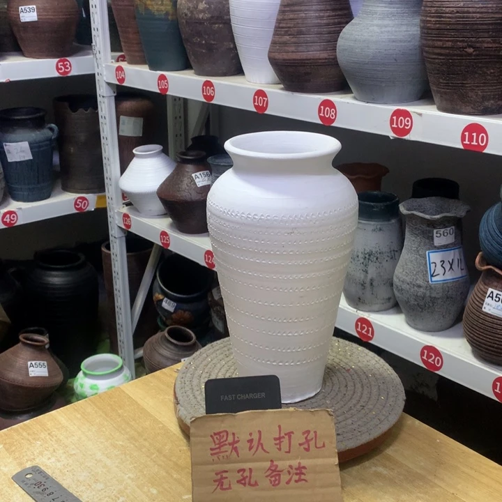 【闪购商品】红陶粗糙盆默认打孔高27口10