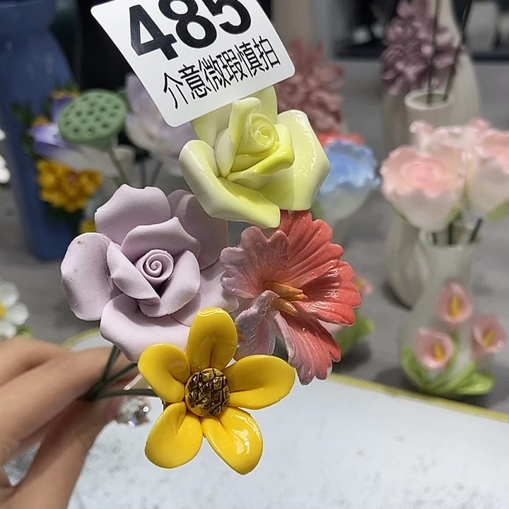 陶瓷纯手工捏花设计