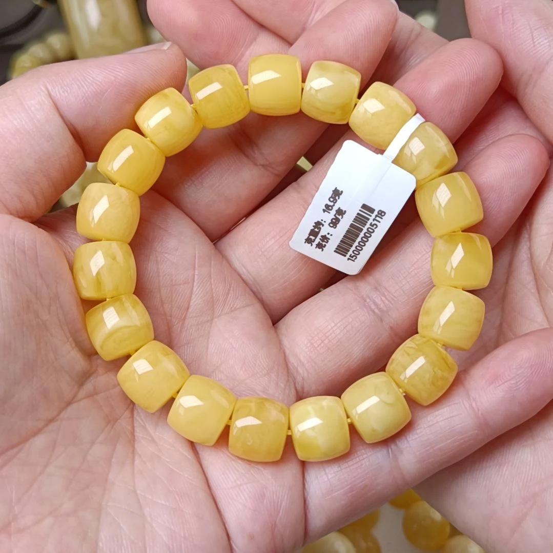 未镶嵌蜜蜡手链11精工直切浓蜡