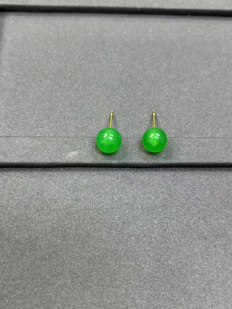 耳饰 琪琪甄选绿耳钉123