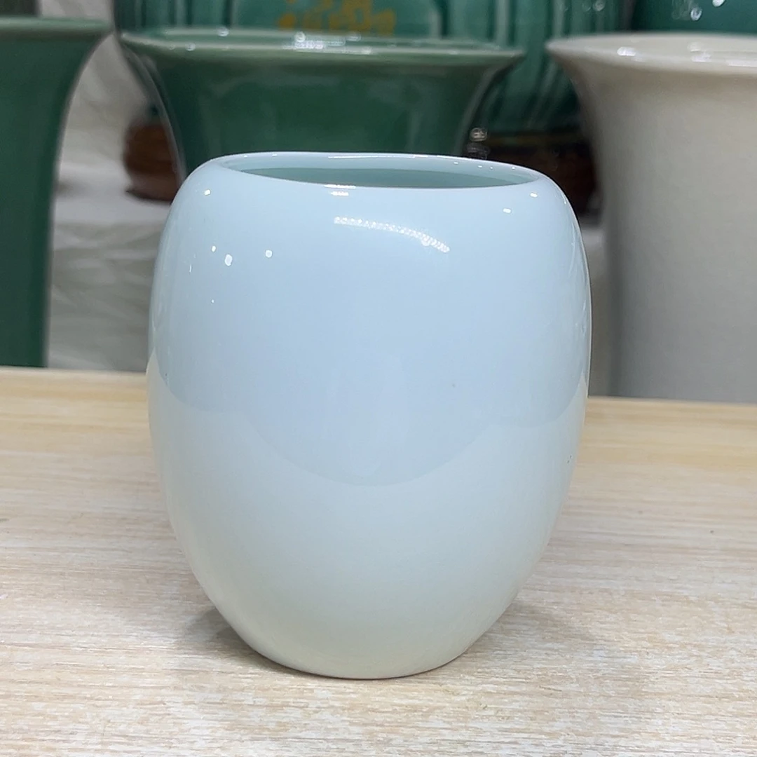 陶瓷绿植多肉微瑕花盆口径5.5*9打孔