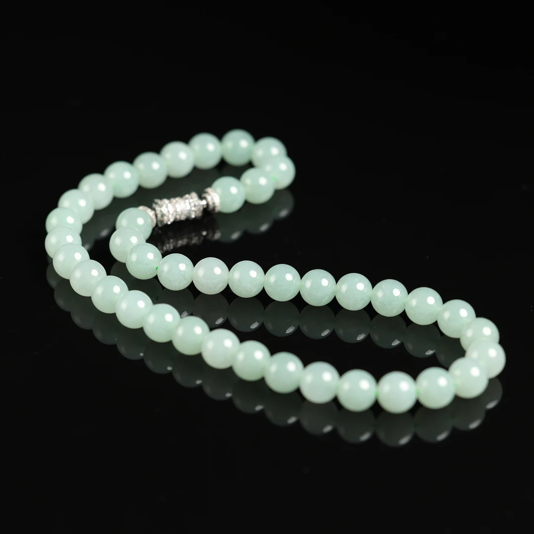 本真 | 一团和气 | 严选精品甜绿果冻冰胶老料翡翠10mm项链