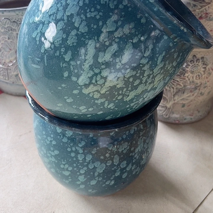 紫砂花盆高20口20