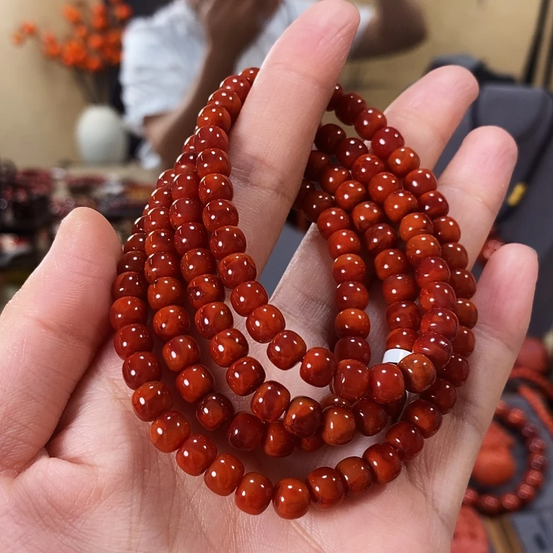 南红玛瑙多圈6m m未镶嵌