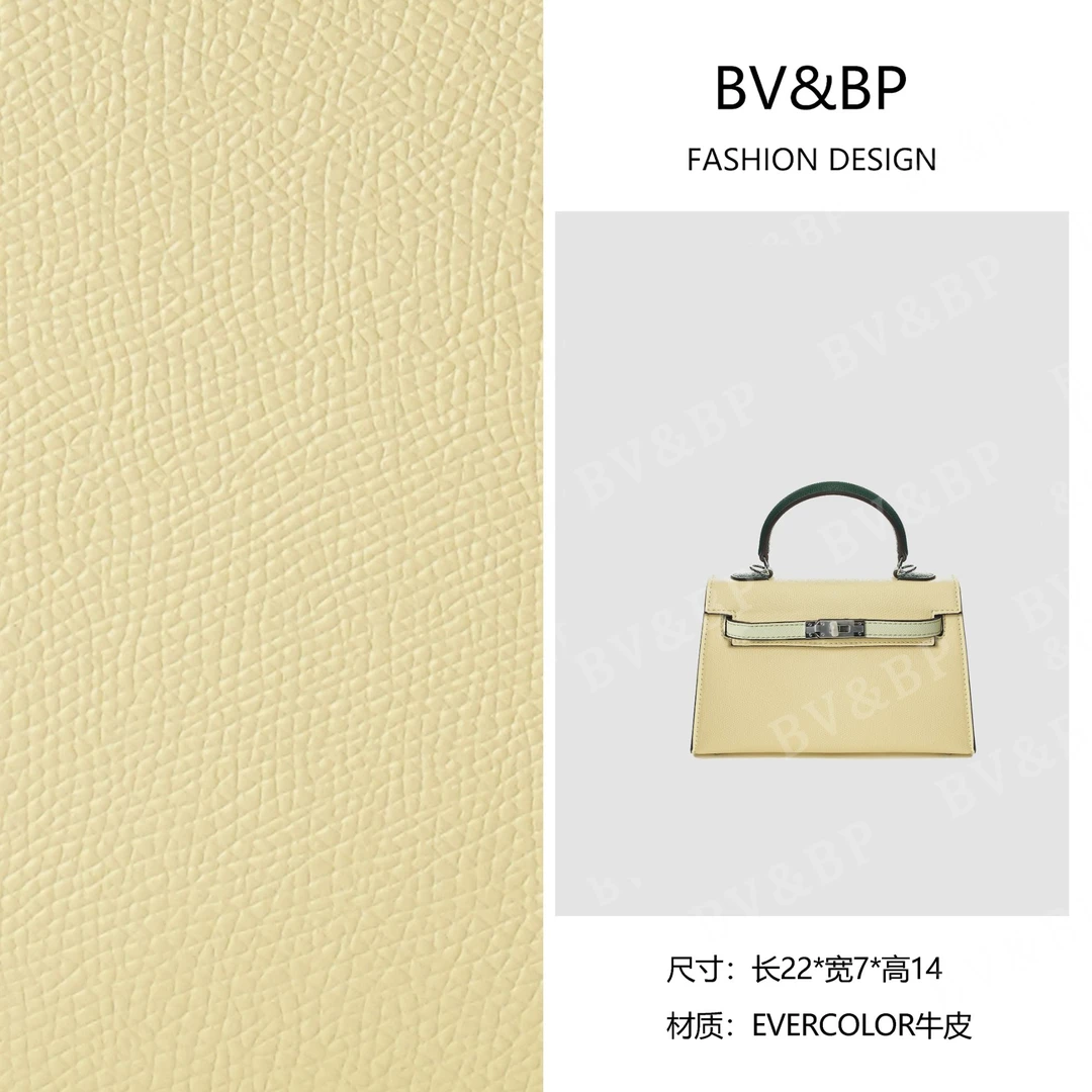 BV&BP· 原创设计 真皮高定手提单肩包  BV8622-白拼翡翠绿