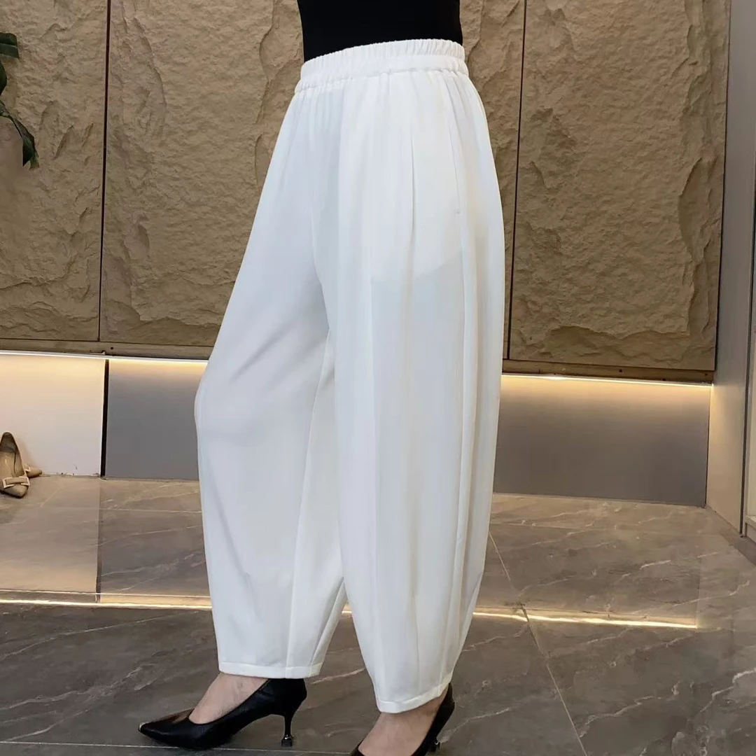 夏季薄款薄料立体剪裁全松紧腰灯笼宽松显瘦时尚大哈伦南瓜裤