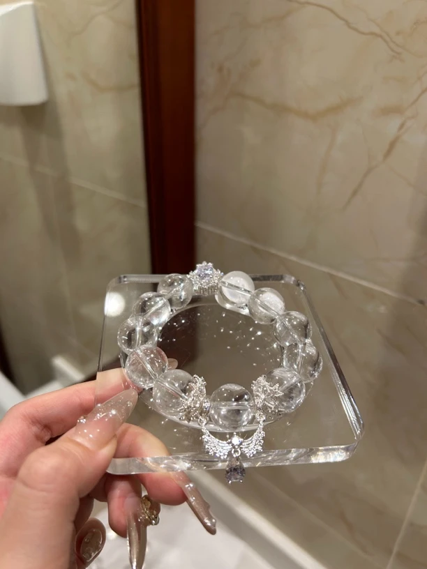 合成金属手链 大卡白水 合金配件手串