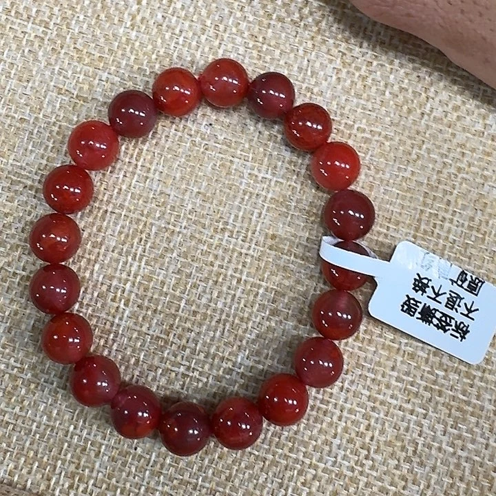 南红玛瑙未镶嵌手链手串原矿南红牛血火焰纹9