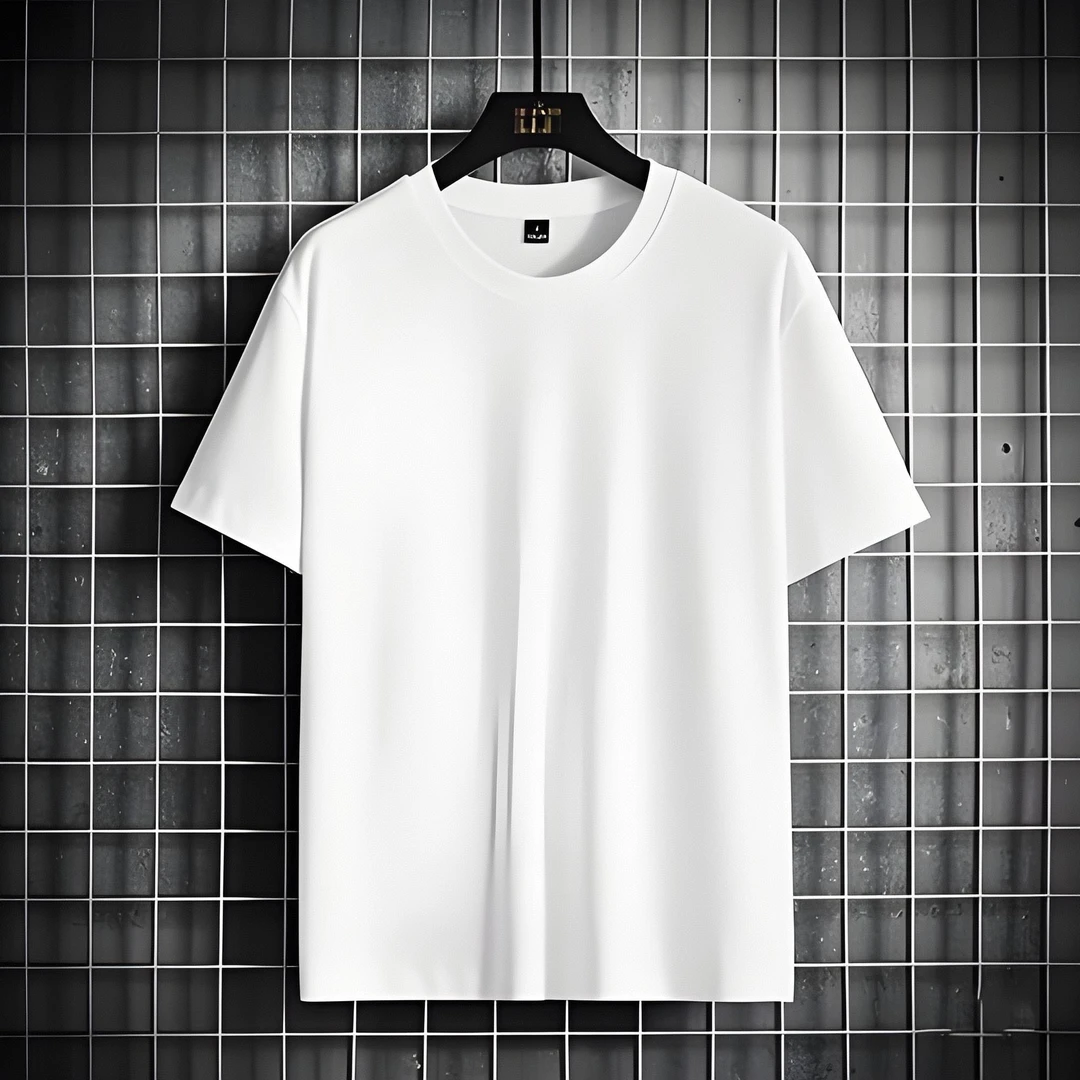 3号链接【笑脸刺绣】2025潮牌休闲百搭重磅洗水纯棉T9081