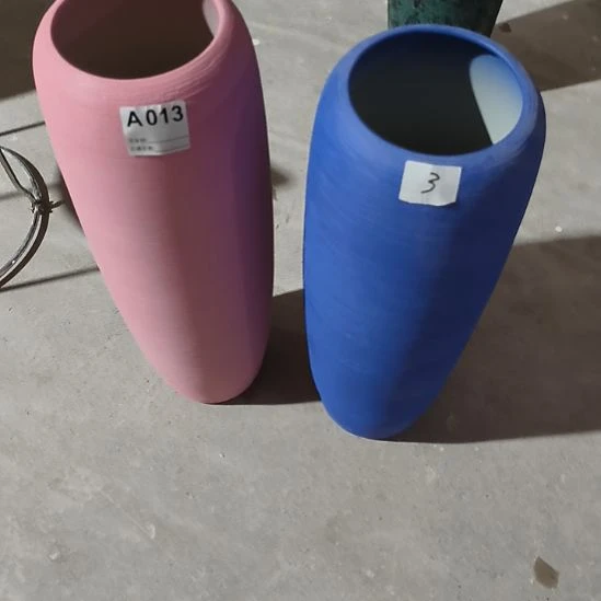 60厘米兰粉，口径12，景德镇陶瓷花瓶