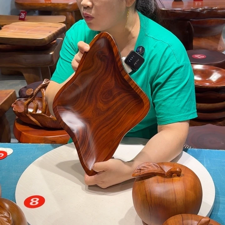 香樟实木随形果盘