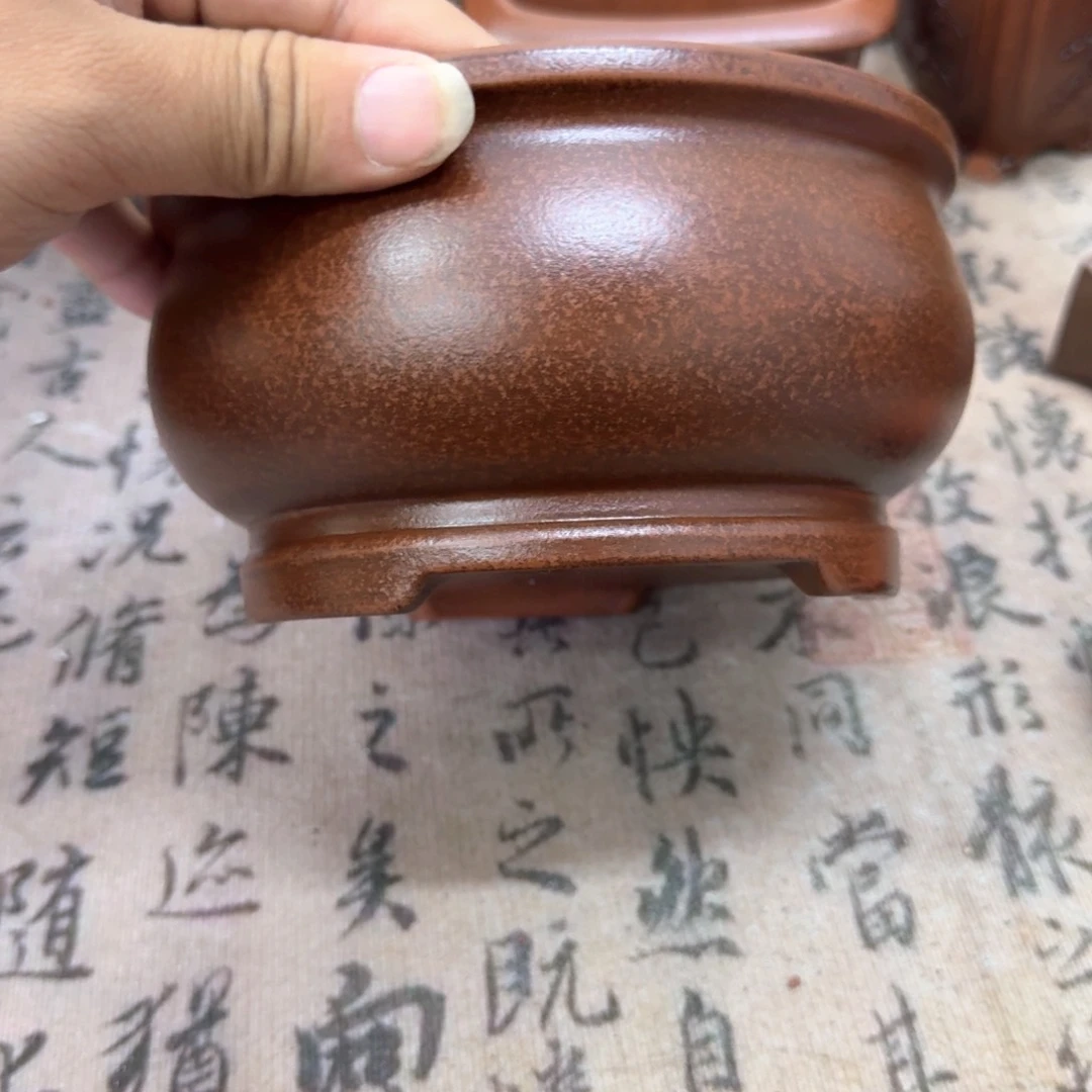 紫砂花盆14.5x8内经紫砂花盆