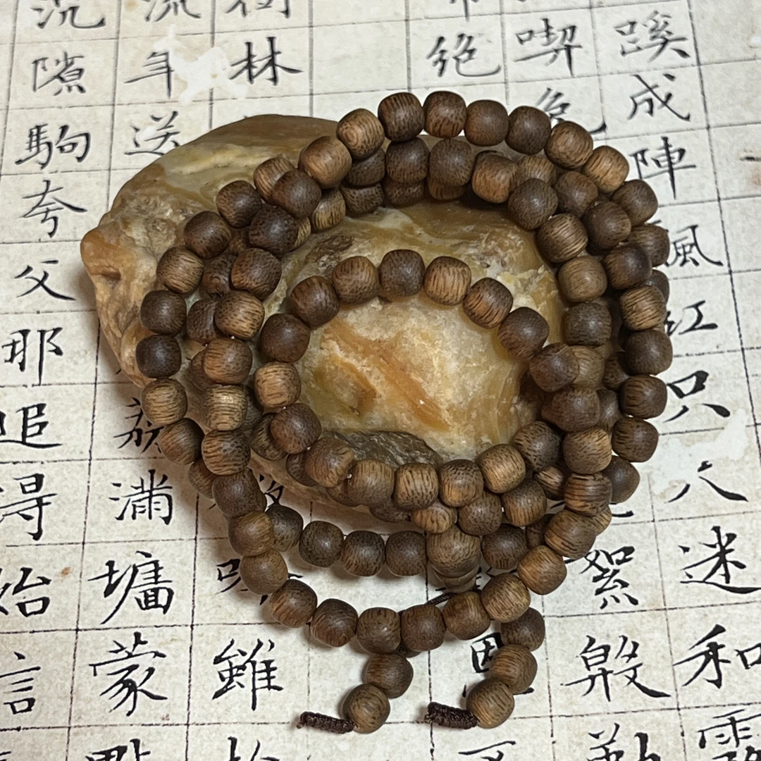 Z-417【文莱蛇皮粗纹老料沉水】多圈约7x6mm、24.41g