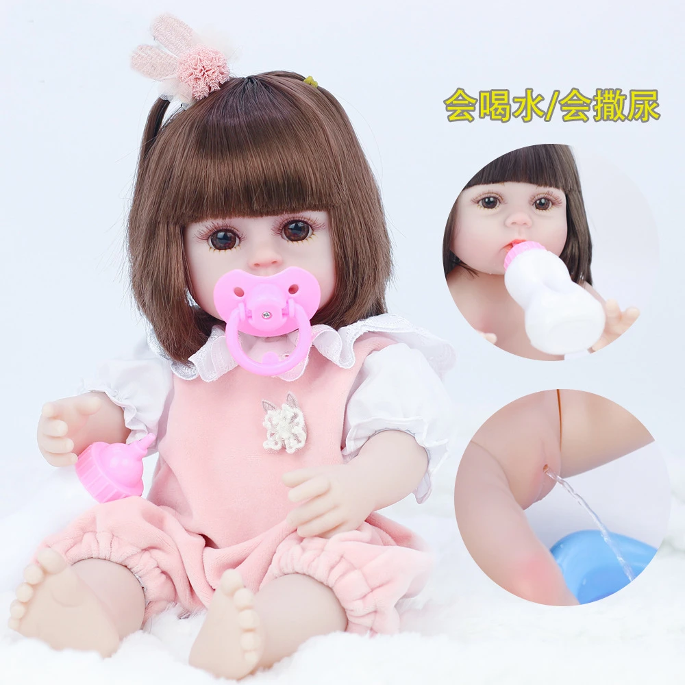 现货38cm重生娃娃仿真婴儿搪胶软胶洋娃娃儿童玩具娃娃跨境批发