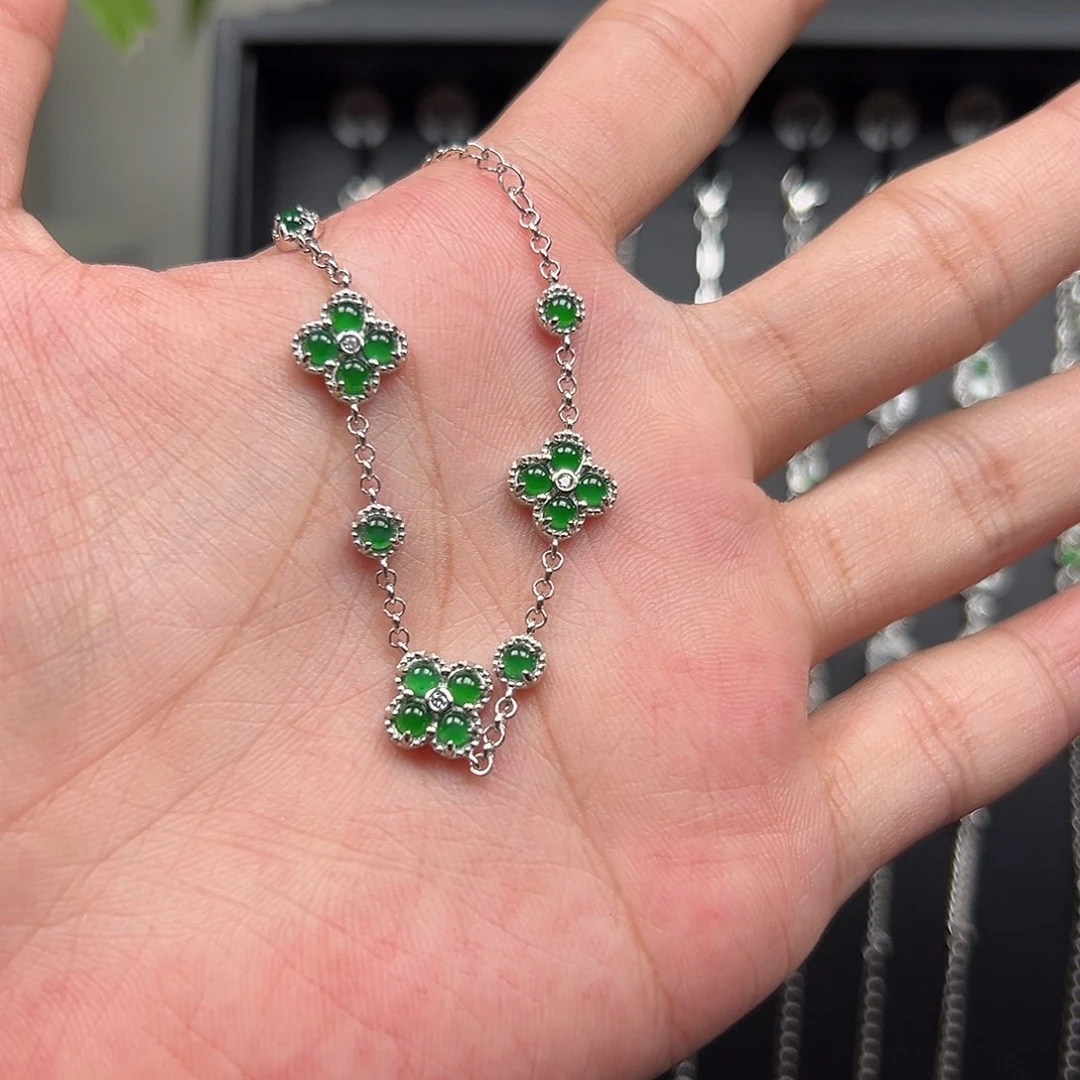 M***程翡翠银S925镶嵌手链